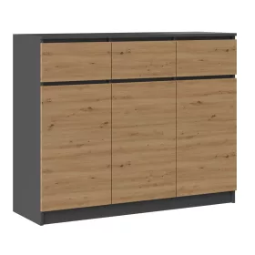  Komoda TopEshop 3D3S 120 x 40 x 97 cm antracit mat