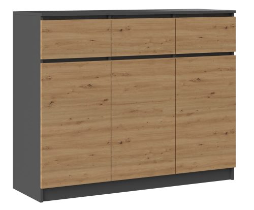  Komoda TopEshop 3D3S 120 x 40 x 97 cm antracit mat
