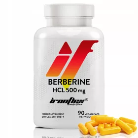   IronFlex Berberin HCL 500mg - 90 Veganskih Kapsula za Zdravlje i Mršavljenje