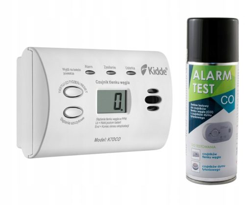 Kidde K7DCO Detektor CO s LCD zaslonom + ispitni plin za dim