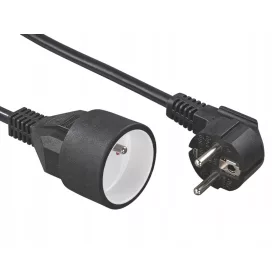 Hama jednostruki produžni kabel 2 m, 1 kom utičnica, crni