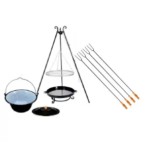    TRONOŽAC ZA ROŠTILJ KAMIN KAMIN KAMIN + KOTLA 8L + POKLOPAC