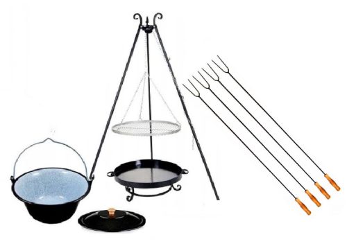  TRONOŽAC ZA ROŠTILJ KAMIN KAMIN KAMIN + KOTLA 8L + POKLOPAC