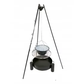  Tronožac sa emajliranim kazanom 14L + kamin 50cm