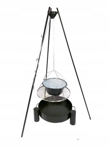  Tronožac sa emajliranim kazanom 14L + kamin 50cm