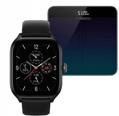 Amazfit GTS 4 pametni sat crni + Smart Scale vaga