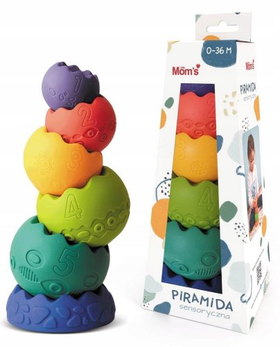 Piramida senzorne igračka za bebe Hencz Toys 26 cm