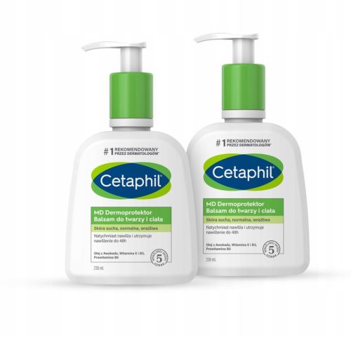 Cetaphil MD Dermoprotektor - Balsam za lice i tijelo za sve tipove kože, 236 ml x2