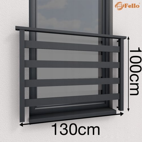 ALU Balkon Francuski 130cm Balustrada RAL