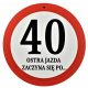  Prometni znak Oštra vožnja 40 rođendan +