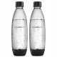 SodaStream Fuse set bočica za karbonizaciju, crna, 1 l, 2 kom.