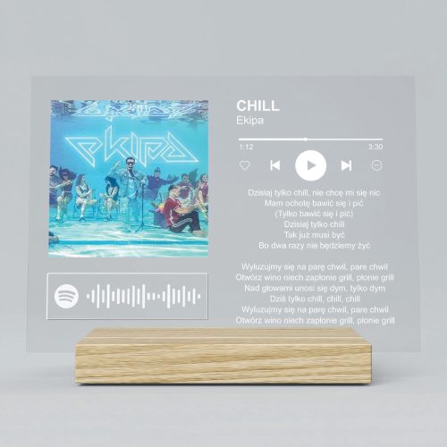  SPOTIFY SONG PLEXI AKRILNO STAKLO POKLON