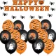 Set za Halloween dekoracije - Narančasto-crveni dekorativni baloni i konfeti