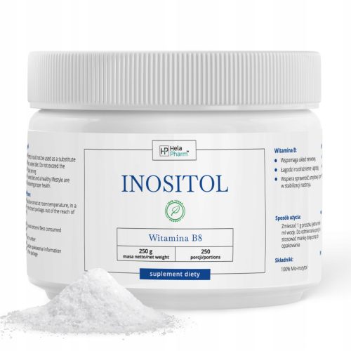 INOSITOL 100% u prahu 1000 mg Vitamin B8 250g - VEGAN, Hela Pharm®