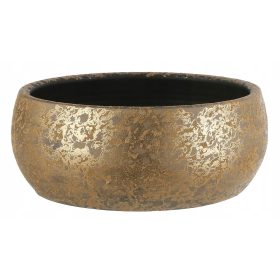    Edelman saksija 37 cm x 37 x 15 cm, keramika, nijanse žute i zlatne