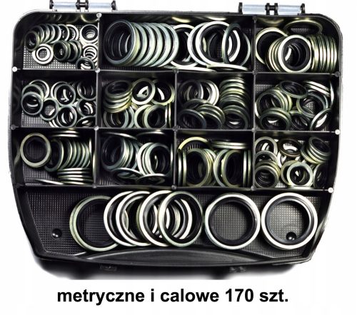 Set metalnih i gumenih podloški 170 kom