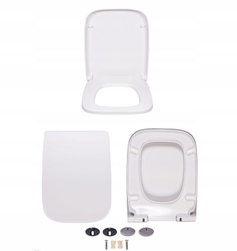 WC Daska Xena Bijeli Duroplast 45x35 cm s Metalnim Zawiasem
