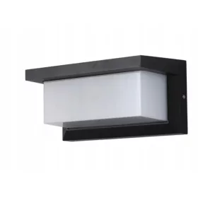   Lampa za vanjsku uporabu s senzorom pokreta i sumraka - Elegantna crna zidna svjetiljka s E27 grlom