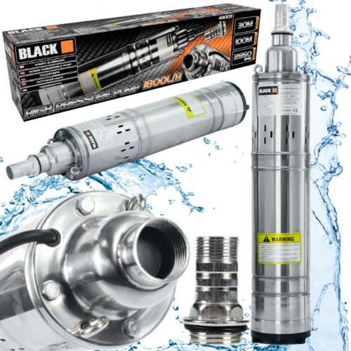 Crna potopna pumpa visokog tlaka 1000 W 1800 l/h