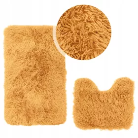 Kontrast Megan Mustard Bathroom Rug Set, 2 Pieces