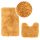 Kontrast Megan Mustard Bathroom Rug Set, 2 Pieces