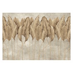 Zidna slika FEATHER LEAVES 3D imitacija betona 312x219