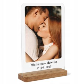   Okvir za fotografije na staklu s personaliziranim natpisom - Idealan poklon za Valentinovo