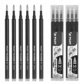   DUGOPIS PILOT FRIXION Ball Czarni | WKŁAD DO DŁUGOPISU WYMAZYWALNEGO PILOT FRIXION Ball Czarny - 6szt