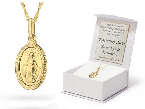 Zlatni lančić s medaljicom Čudotvorne Gospe pr. 585
