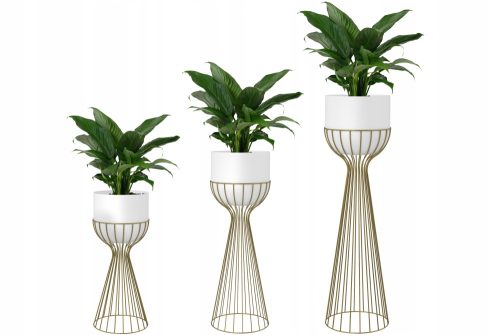 Metalovestudio Set GOLD Metalnih Stalaka za Cvijeće, 3 kom.