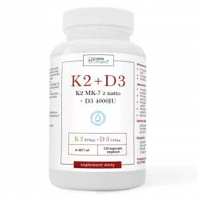   Vitamin K2 MK-7 200µg + D3 100µg 4000IU u MCT ulju za jačanje kostiju i imuniteta