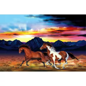 FOTO POZAPETA KONJI GALOP ZALAZAK SUNCA PLANINE 360x240