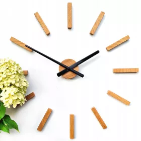 ModernClock crni, bakreni zidni sat, 65 cm