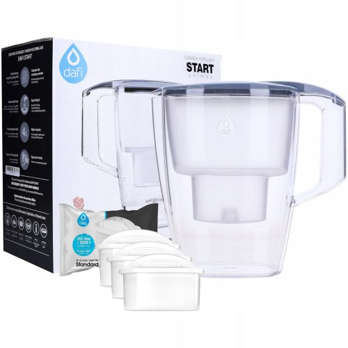 Dafi Start Unimax 4L srebrni filter vrč + 3x Filter uložak za vodu Dafi Standard Unimax