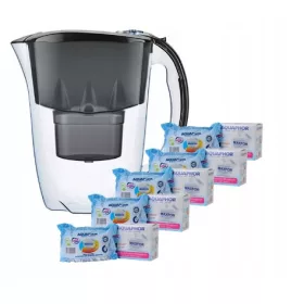   Aquaphor AquaPlus Dzbanek filtrirajući s Amethyst filter umetkom + 5 MAXFOR filter umetaka 2,8 l crni