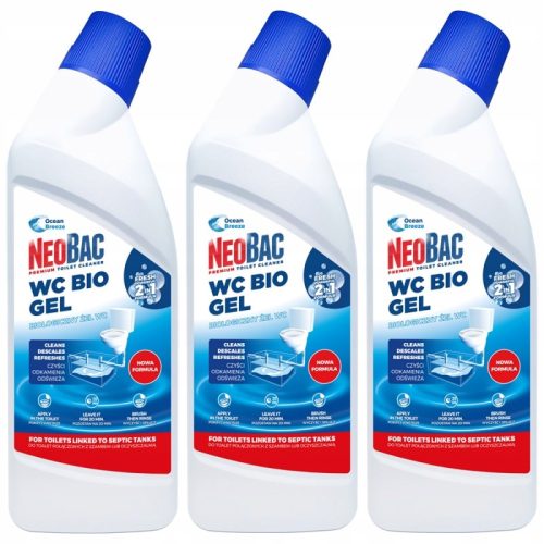 NeoBac Ekološki WC Gel Bio Gel za WC 3x750ml