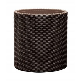    Keter Cilindrična posuda za cvijeće M 36 x 37,3 cm, smeđa plastika