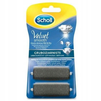 Rotirajuće glave za njegu stopala, SCHOLL Velvet Smooth - Gruboziarnata glava 2 kom