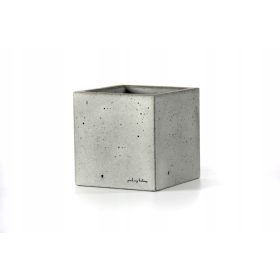    Prekrasna betonska posuda za cvijeće 24 cm x 24 x 24 cm grafit beton, nijanse plave, nijanse ružičaste, nijanse sive i srebrne, nijanse žute i zlatne