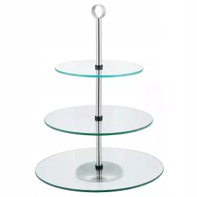 Kinghoff 3 razine stakleni tanjur za torte 30 cm
