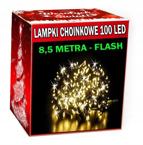SVJETLA ZA VANJSKU UKRASNU RASVJETU 100 LED LAMPI 8,5 METARA
