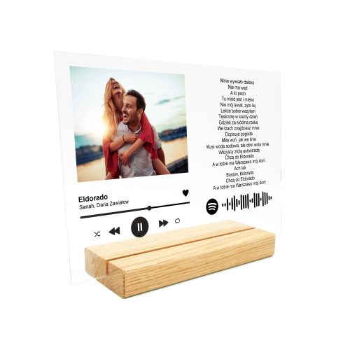 Poklon okvir za Vašu fotografiju s tekstom pjesme na Spotifyju