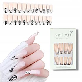   Raznobojni Samoljepljivi Umjetni Nokti Tips Uzorci Balerina P004-7