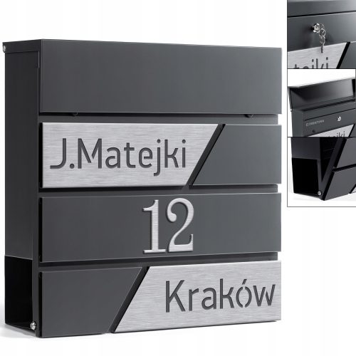 Kutija za pisma i odlaganje s časopisom Printima, antracit RAL 7016
