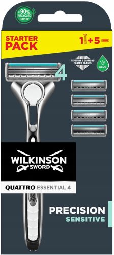 Brijač Wilkinson Sword Quattro Essential 4 Precision Sensitive + 5 patrona