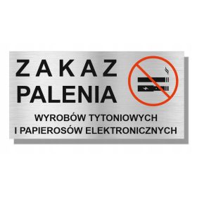 ZNAK ZABRANE PUŠENJE Dibond 20x10 cm UV