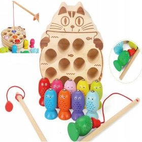 Drewna igra pecanja s magnetom MONTESSORI