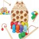 Drewna igra pecanja s magnetom MONTESSORI