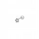 Silver piercing earring with flower ANIA KRUK