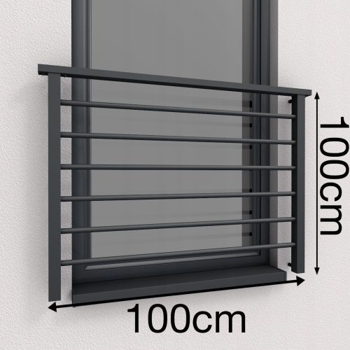 ALU LAK Balkon Francuski 100cm Balustrada RAL